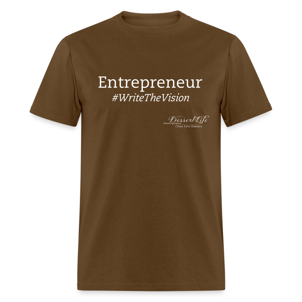 Entrepreneur #WriteTheVison T-Shirt - brown