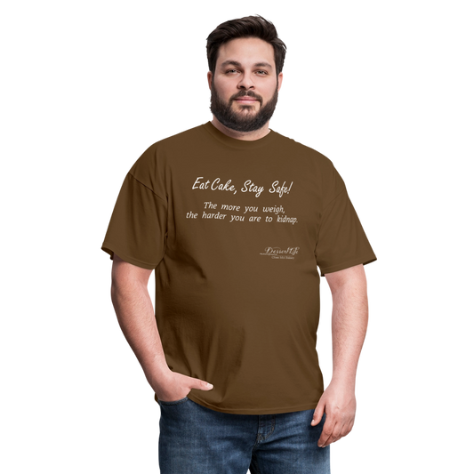 #EatCake Stay Safe! T-Shirt - brown
