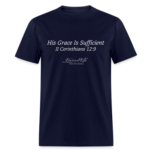 His Grace Is Sufficient - navy