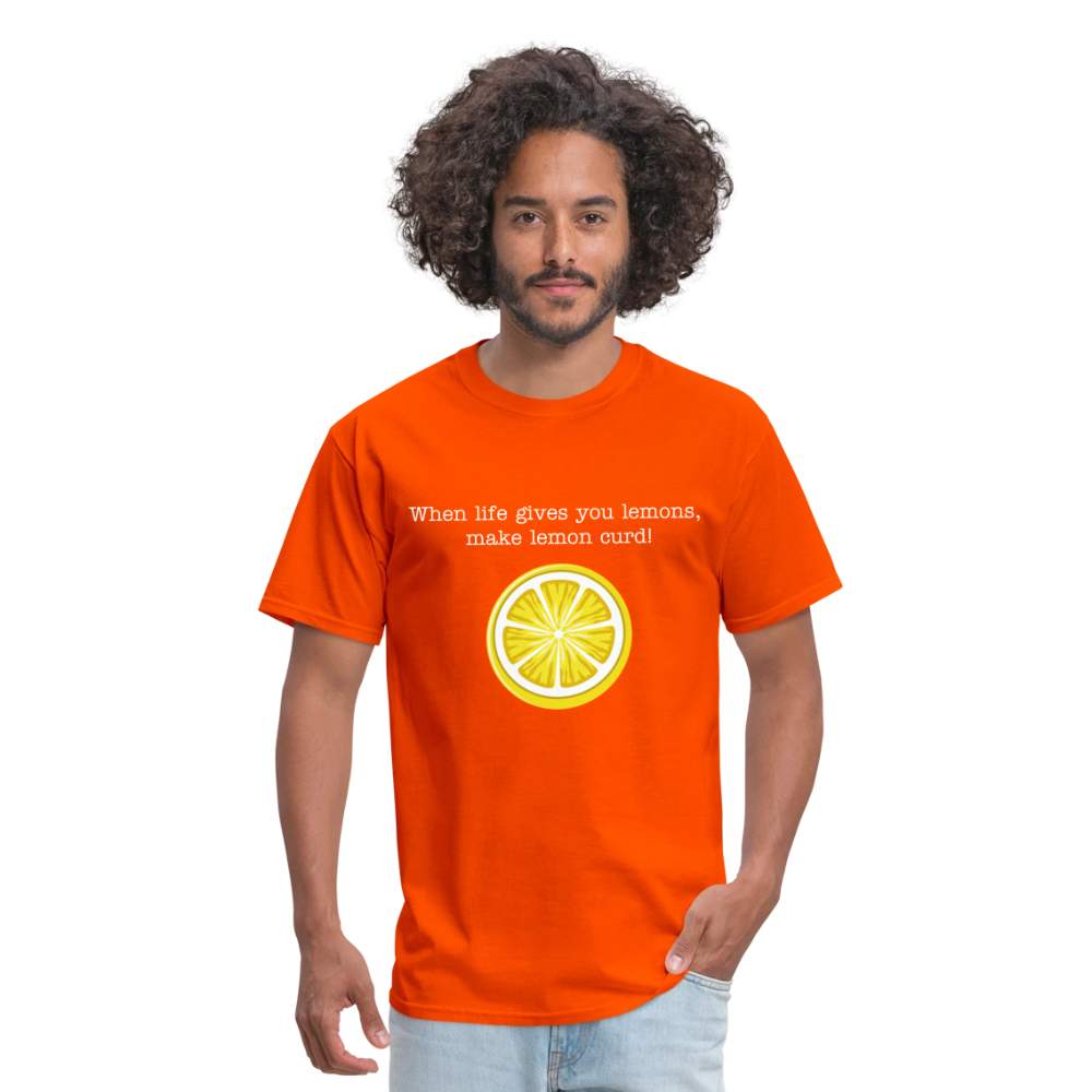 When Life Gives You Lemons Make Curd Unisex Classic T-Shirt - orange