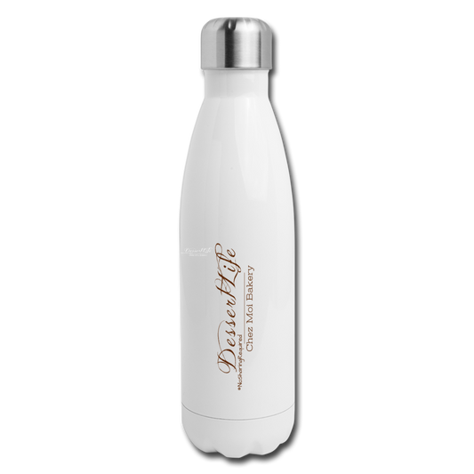 DessertLife Insulated Stainless Steel Water Bottle - white