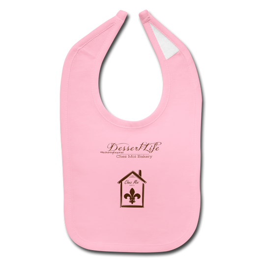 DessertLife #NoSharingRequired Baby Bib - light pink