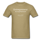 Entrepreneur #LivingTheDream T-Shirt - khaki