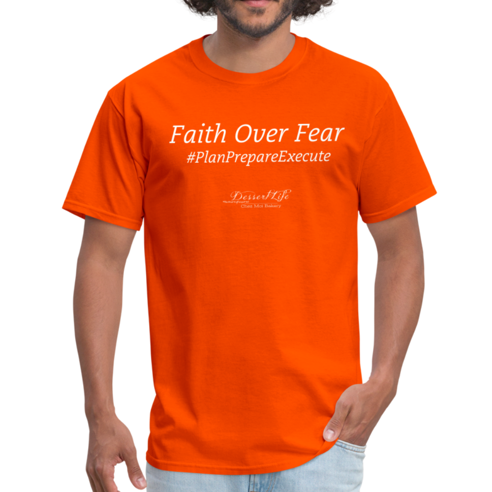 Faith Over Fear T-Shirt - orange
