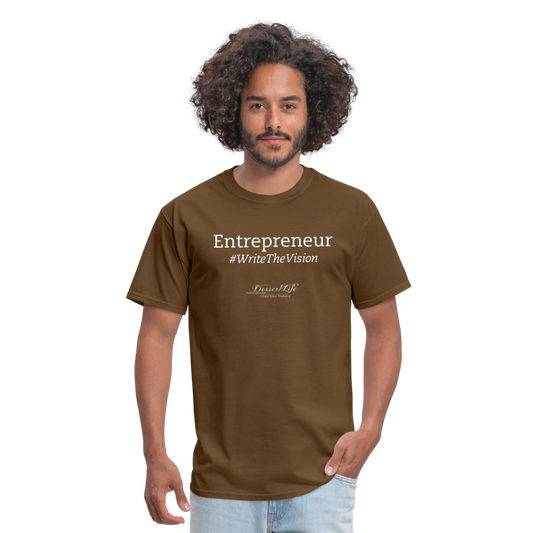 Entrepreneur #WriteTheVison T-Shirt - brown