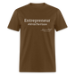 Entrepreneur #WriteTheVison T-Shirt - brown