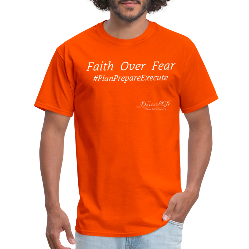 Faith Over Fear T-Shirt - orange