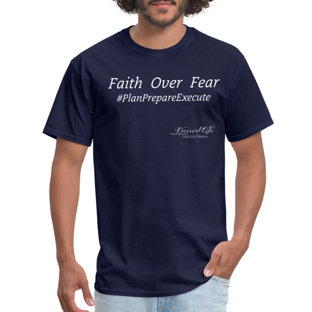 Faith Over Fear T-Shirt - navy