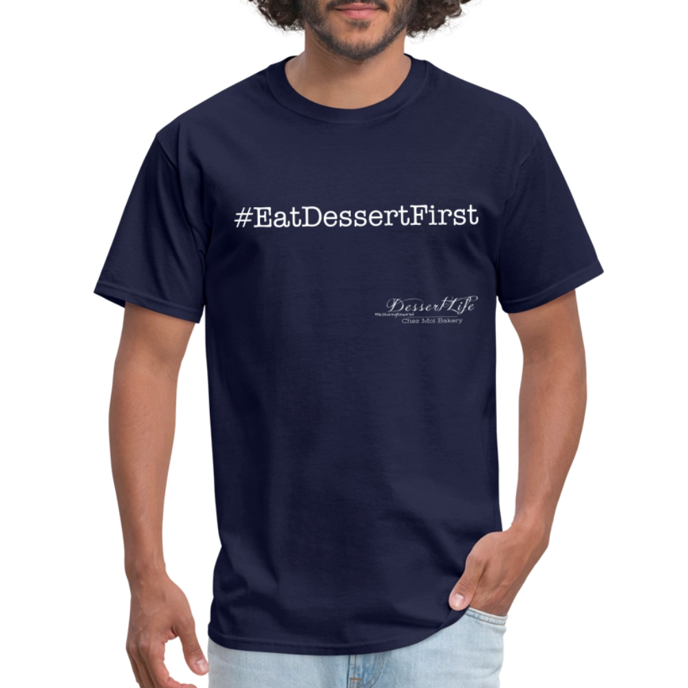 #EatDessertFirst T-Shirt - navy