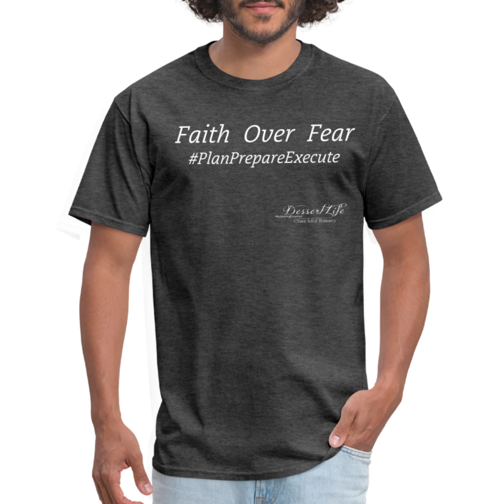 Faith Over Fear T-Shirt - heather black