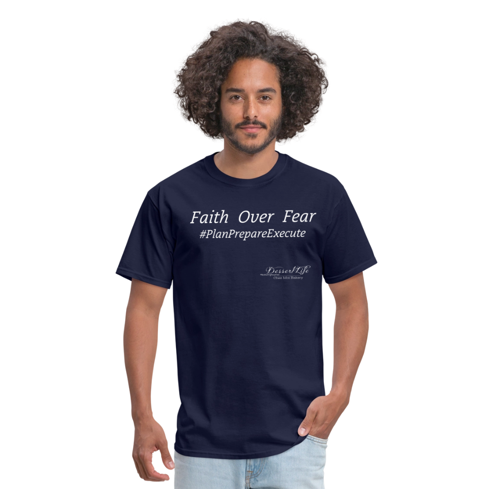 Faith Over Fear T-Shirt - navy