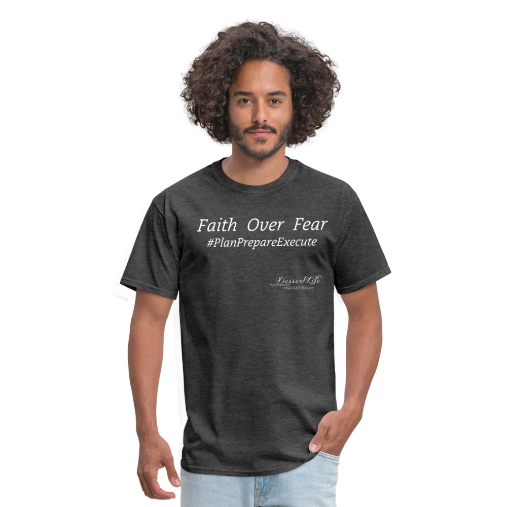 Faith Over Fear T-Shirt - heather black