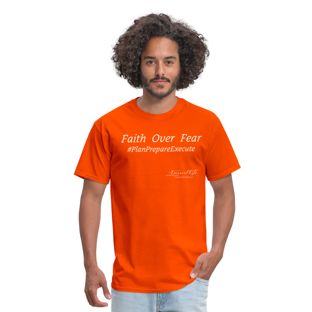 Faith Over Fear T-Shirt - orange