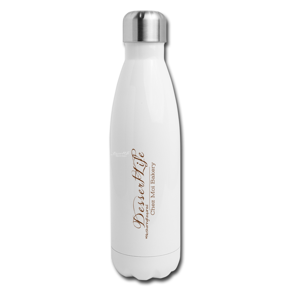 DessertLife Insulated Stainless Steel Water Bottle - white