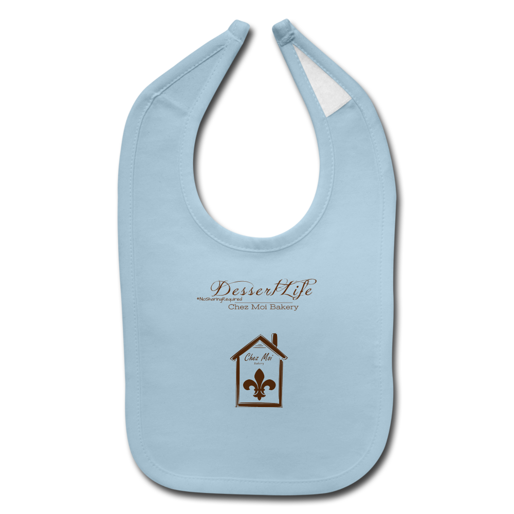 DessertLife #NoSharingRequired Baby Bib - light blue