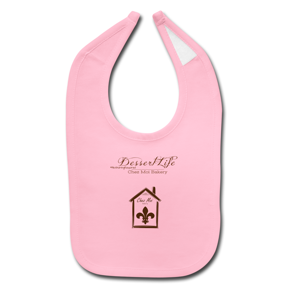 DessertLife #NoSharingRequired Baby Bib - light pink