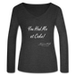 You Had Me at Cake - Women’s Long Sleeve  V-Neck Flowy Tee - deep heather