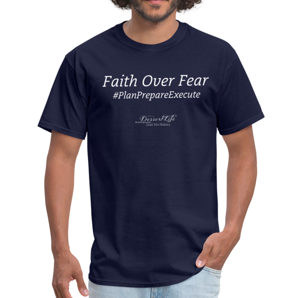 Faith Over Fear T-Shirt - navy
