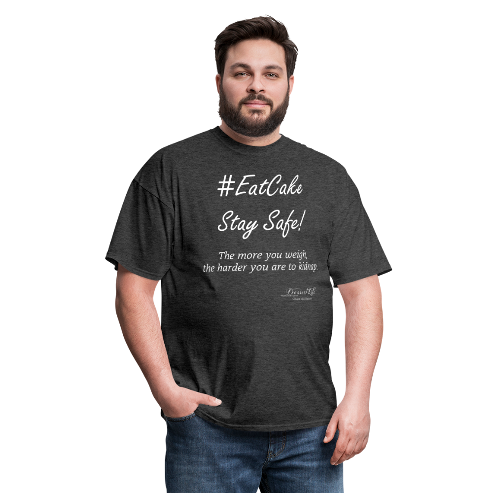 #EatCake Stay Safe! T-Shirt - heather black
